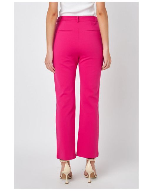 English Factory Highwaist Knit Pants in Pink Lyst