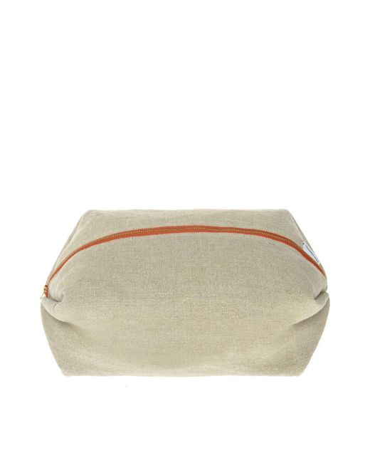 Designers Guild Natural Brera Lino Pebble Large Toiletry Bag
