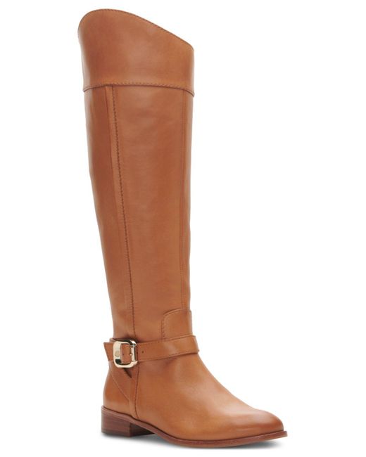 Vince Camuto Ovarlym Riding Boots in Brown Lyst