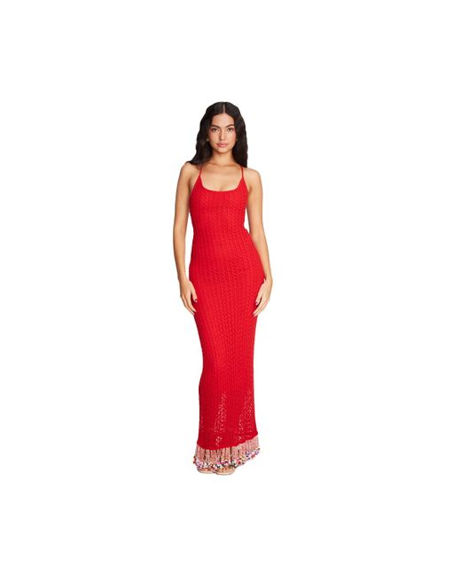 CAPITTANA Ali Beads Dress in Red | Lyst