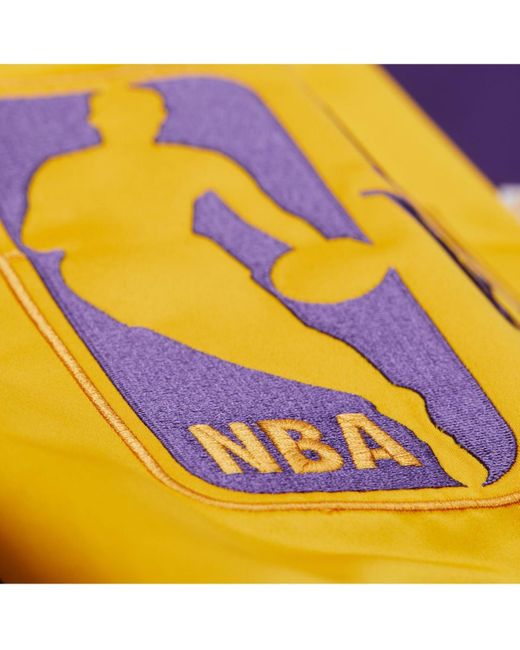 Mitchell & Ness Blue And Los Angeles Lakers Vintage Team Origins Satin Full-snap Jacket