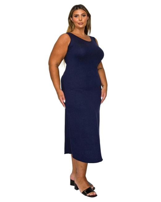 L I V D Blue Plus Size Mellie Tank Dress