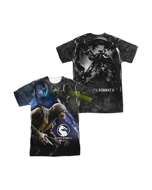 Mortal Kombat Black Big & Tall Three Of A Kind (front/back Print for men