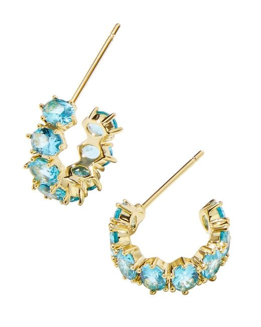 Kendra Scott Yellow 2-piece Cubic Zirconia Cailin Pendant Necklace And huggie Earrings Gift Set