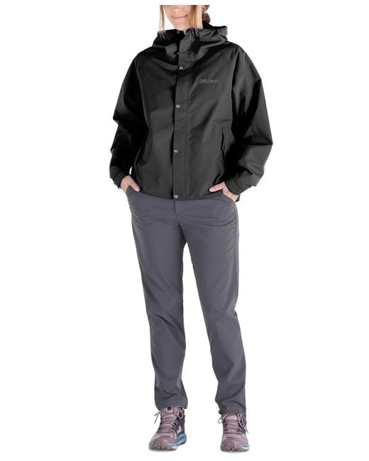 Marmot Black Cascade Hooded Waterproof Jacket