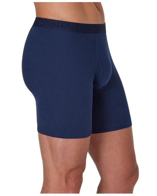 Hanes Blue Ultimate Solid Boxer Briefs for men