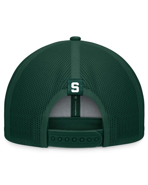 Top Of The World Green Michigan State Spartans Carson Trucker Adjustable Hat for men