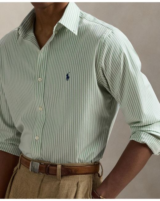 Polo Ralph Lauren Green Classic-fit Stretch Poplin Shirt for men