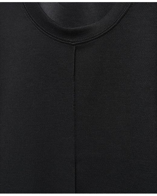Mango Black Decorative Stitching Sweatshirt