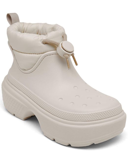 Crocs™ Stomp Puff Boots From Finish Line in Natural | Lyst