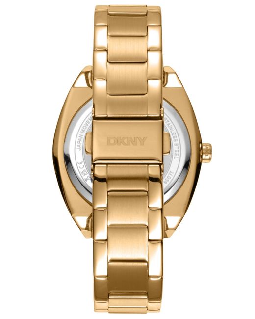 DKNY Metallic Broadway Maxi -tone Stainless Steel Bracelet Watch