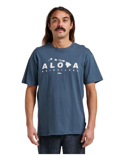 Quiksilver Blue Hi Island Lock T-shirt for men