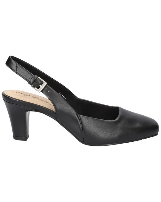 Easy Street Black Ritsa Square Toe Slingback Pumps