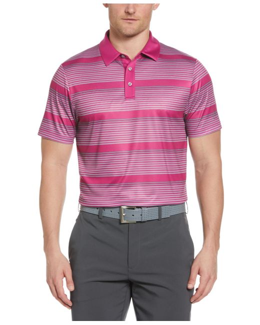 PGA TOUR Purple Energy Stripe Polo Shirt for men