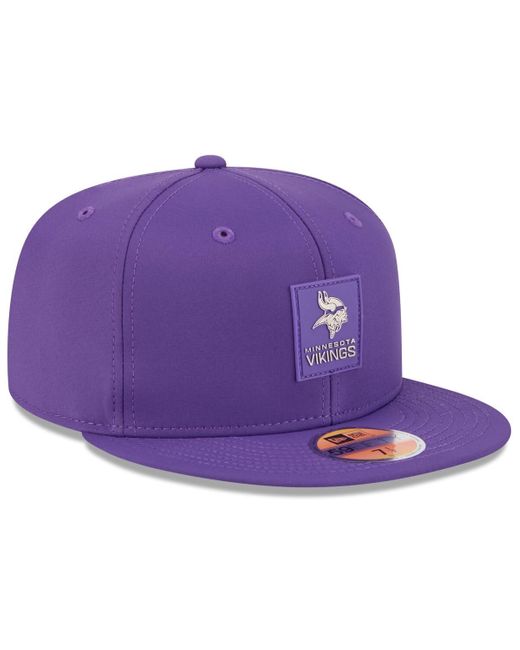 KTZ Purple Minnesota Vikings 2025 Sideline 59fifty Fitted Hat for men