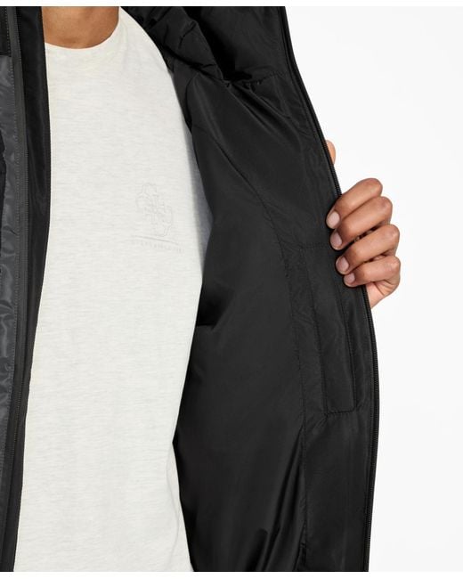 Guess Black Hooded Ripstop Puffer Jacket for men