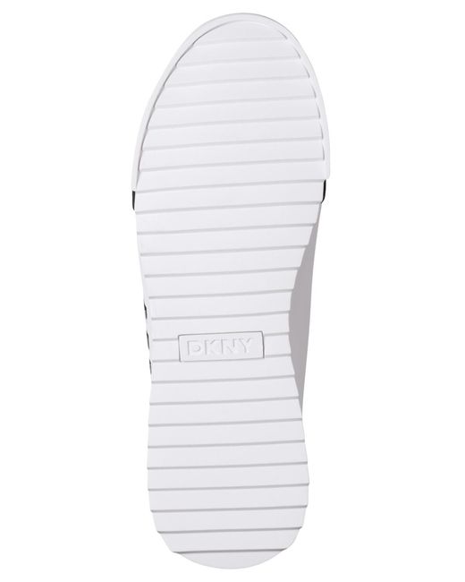 DKNY White Eversley Lace-up Sneakers