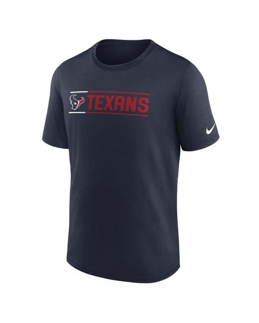 Nike Blue Houston Texans Exceed Performance T-shirt for men