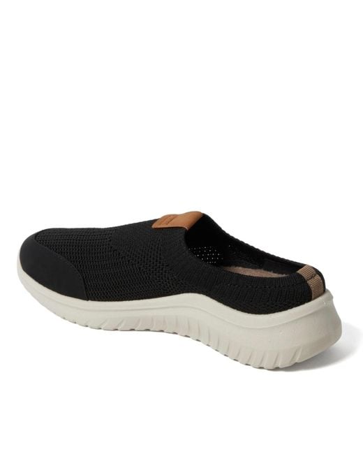 Dearfoams Black Gracie Sport Knit Slip-on Clog
