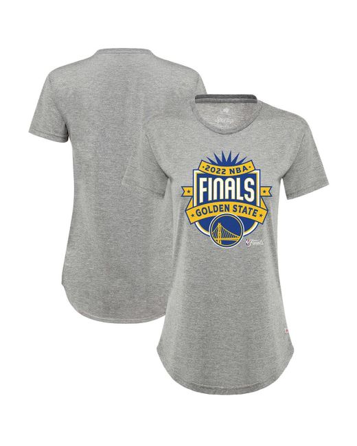 Sportiqe Gray Golden State Warriors 2022 Nba Finals Crest Phoebe T-shirt