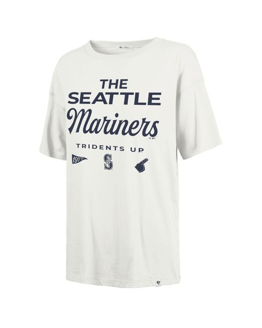 '47 White Seattle Mariners Show Off Boyfriend T-shirt