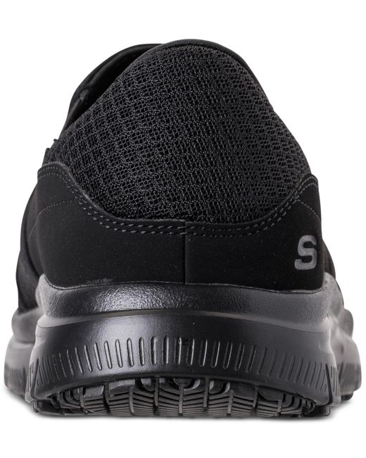 skechers for work men's flex advantage slip resistant mcallen slip on