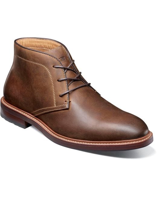 Florsheim Brown Anthem Plain Toe Chukka Boot for men