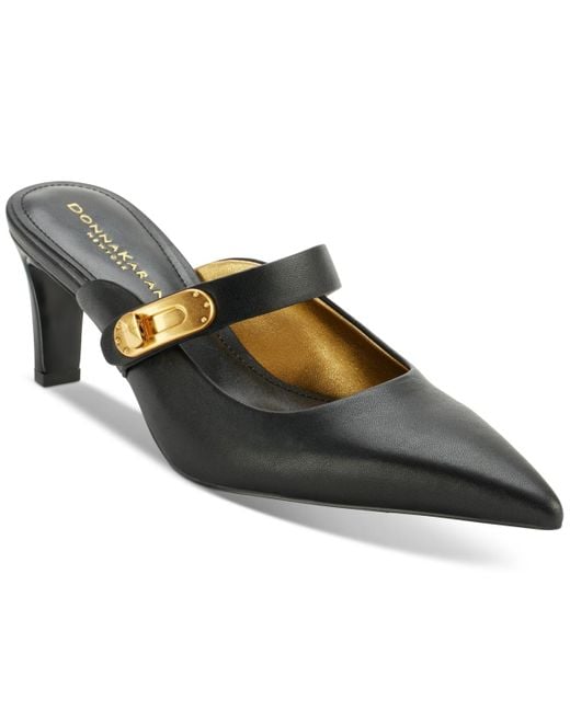 Donna Karan Women's Black Thompson Mule Pumps