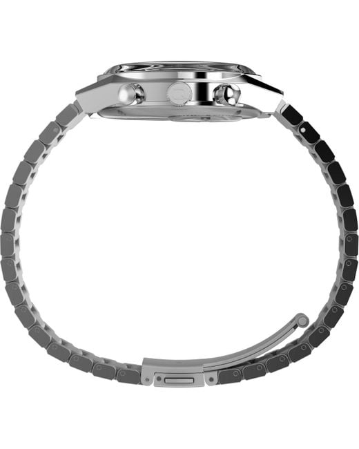 Timex Gray Analog Silver-tone Stainless Steel Watch for men