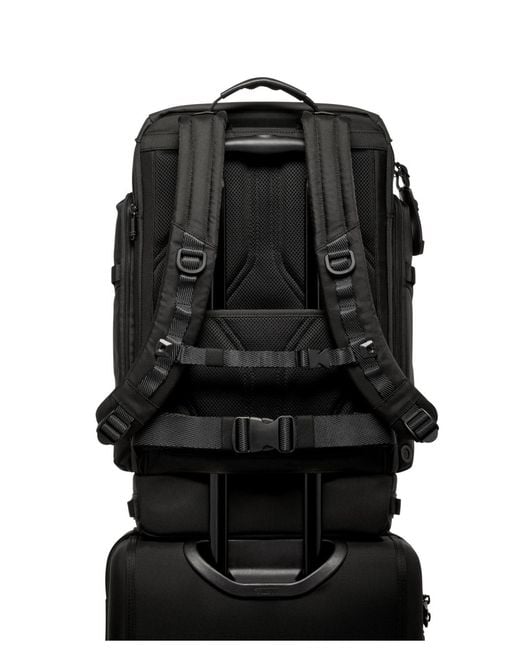 Tumi Black Alpha Bravo Expedition Flap Backpack
