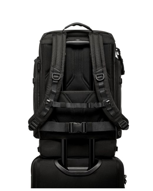 Tumi Black Alpha Bravo Expedition Flap Backpack