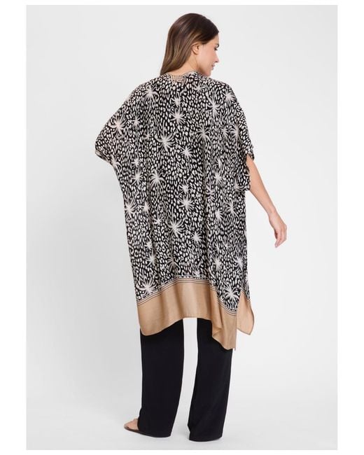 Olsen Blue Tropic Mix Print Duster
