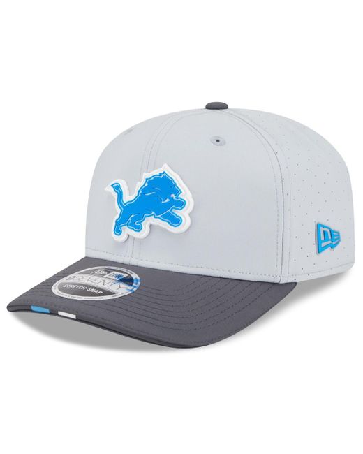 KTZ Blue Gray/graphite Detroit Lions 2025 Nfl Training Camp 9seventy Adjustable Hat for men