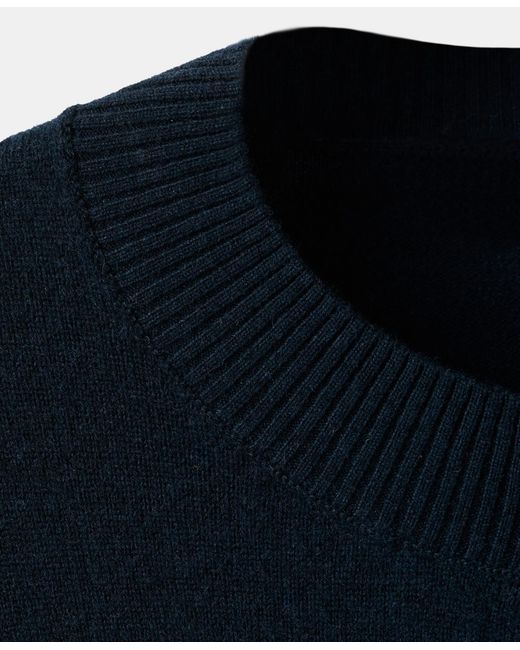 Mango Blue Extra-fine Wool Buttons Cardigan for men
