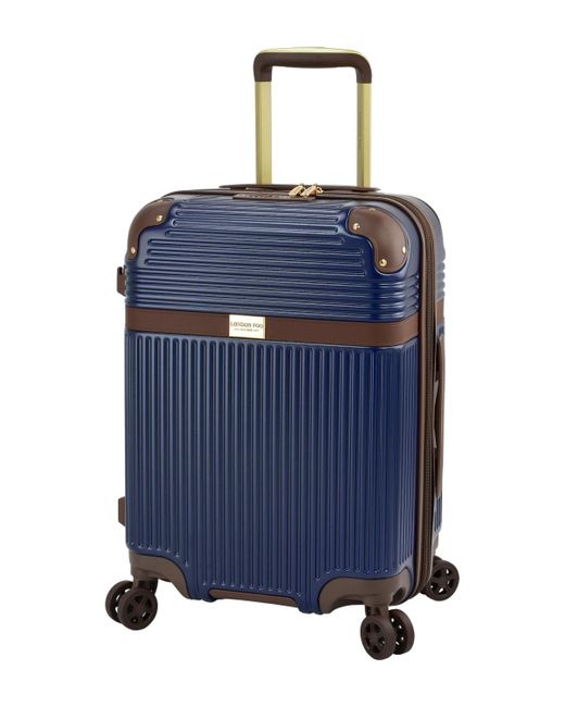 London Fog Blue Brentwood Iv 20" Expandable Spinner Carry-on Hardside