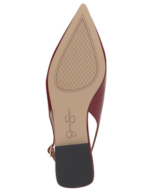 Jessica Simpson Red Mezzah Slingback Flat Mules