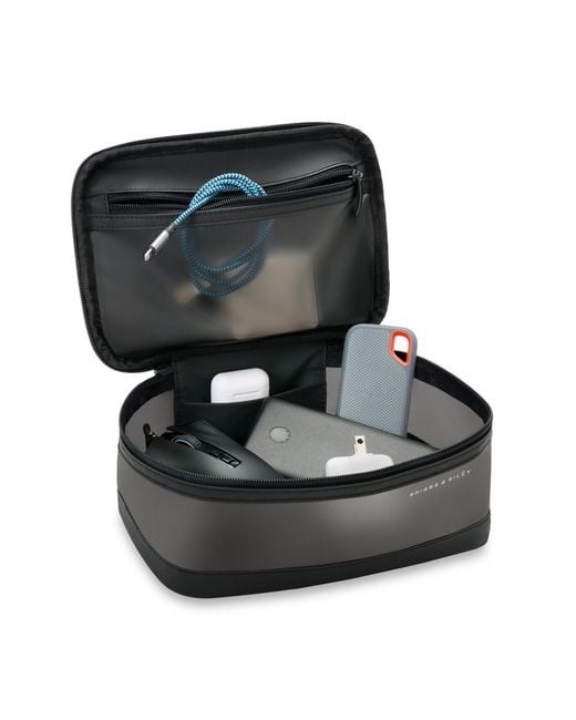 Briggs & Riley Black Travel Essentials Translucent Essentials Case