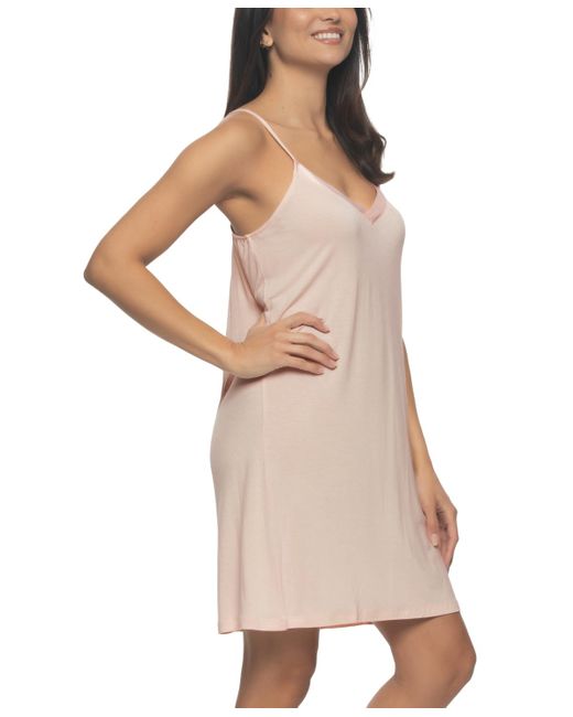 Felina Natural Elysees Sleeveless Satin V-neck Chemise