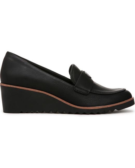 LifeStride Black Zed Wedge Slip On Loafers