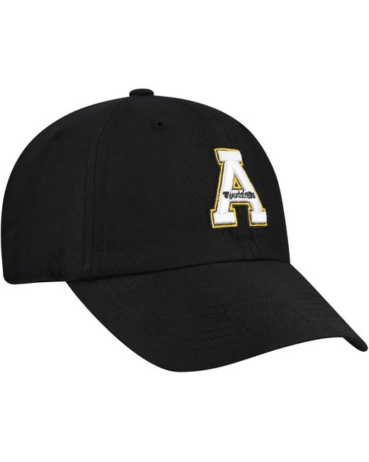 Top Of The World Black Appalachian State Mountaineers Staple Adjustable Hat for men