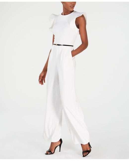 calvin klein ruffle sleeve