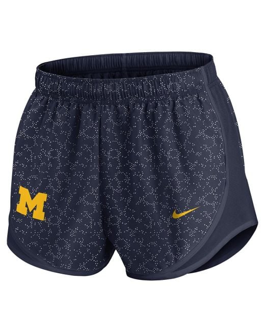 Nike Blue Michigan Wolverines Tempo Pattern Dri-fit Shorts