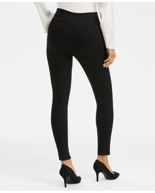 INC International Concepts White High-rise Pull-on Skinny Jeans
