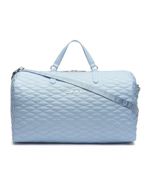 DKNY Blue Allure Quilted Barrel Duffle Large