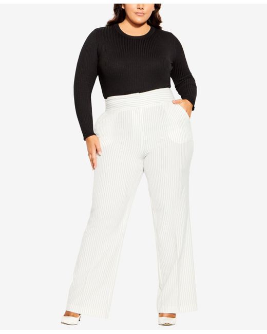 City Chic Black Trendy Plus Size Penelope Wide Leg Pants