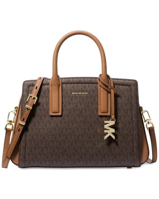 Michael Kors Brown Michael Laila Small Crossbody Satchel