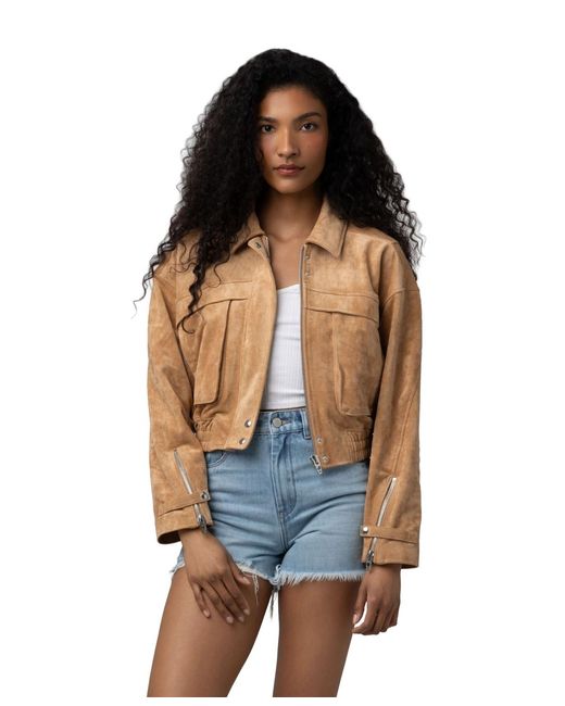 Blank NYC Blue Collared Neck Jacket