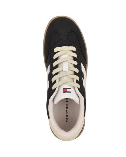 Tommy Hilfiger Black Maisie Low Profile Lace-up Sneakers