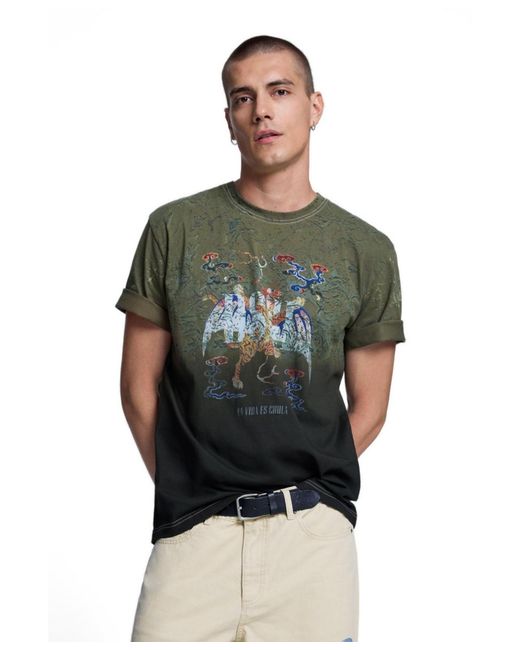 Desigual Natural Printed Trousers for men