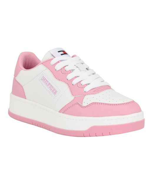 Tommy Hilfiger Pink Dunner Casual Lace Up Sneakers